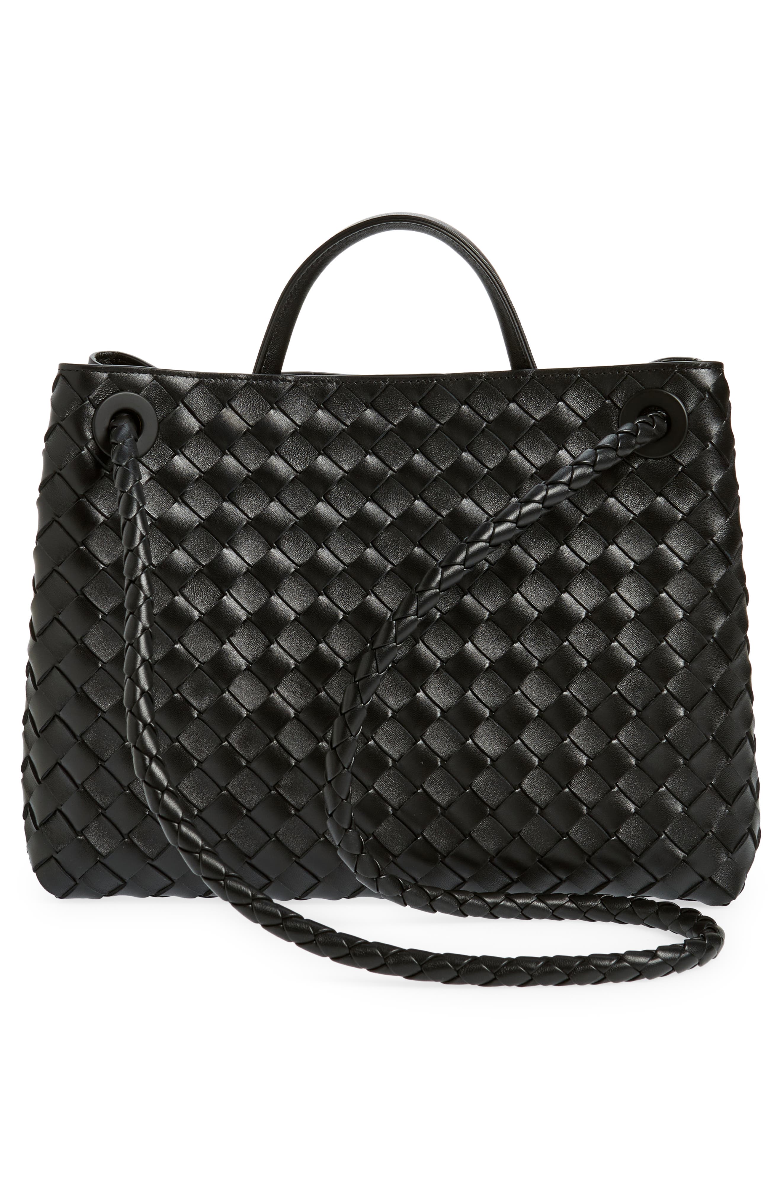 Bottega Veneta Medium Andiamo Intrecciato Leather Shoulder Bag, Alternate, color, 