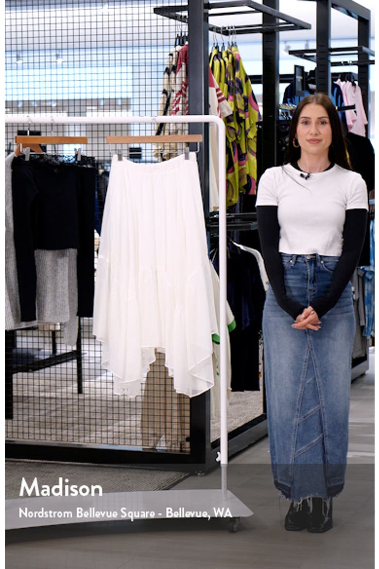 Boho Ruffle Trim Maxi Skirt video