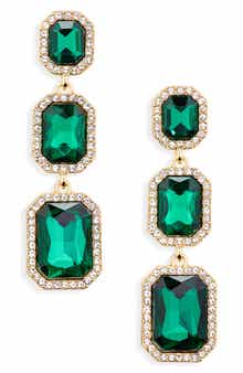 Cara Pavé Crystal Triple Drop Earrings
