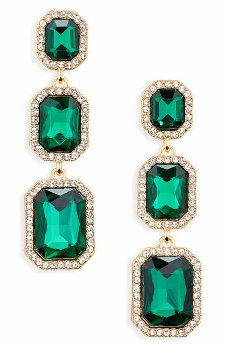 Cara Pavé Crystal Triple Drop Earrings