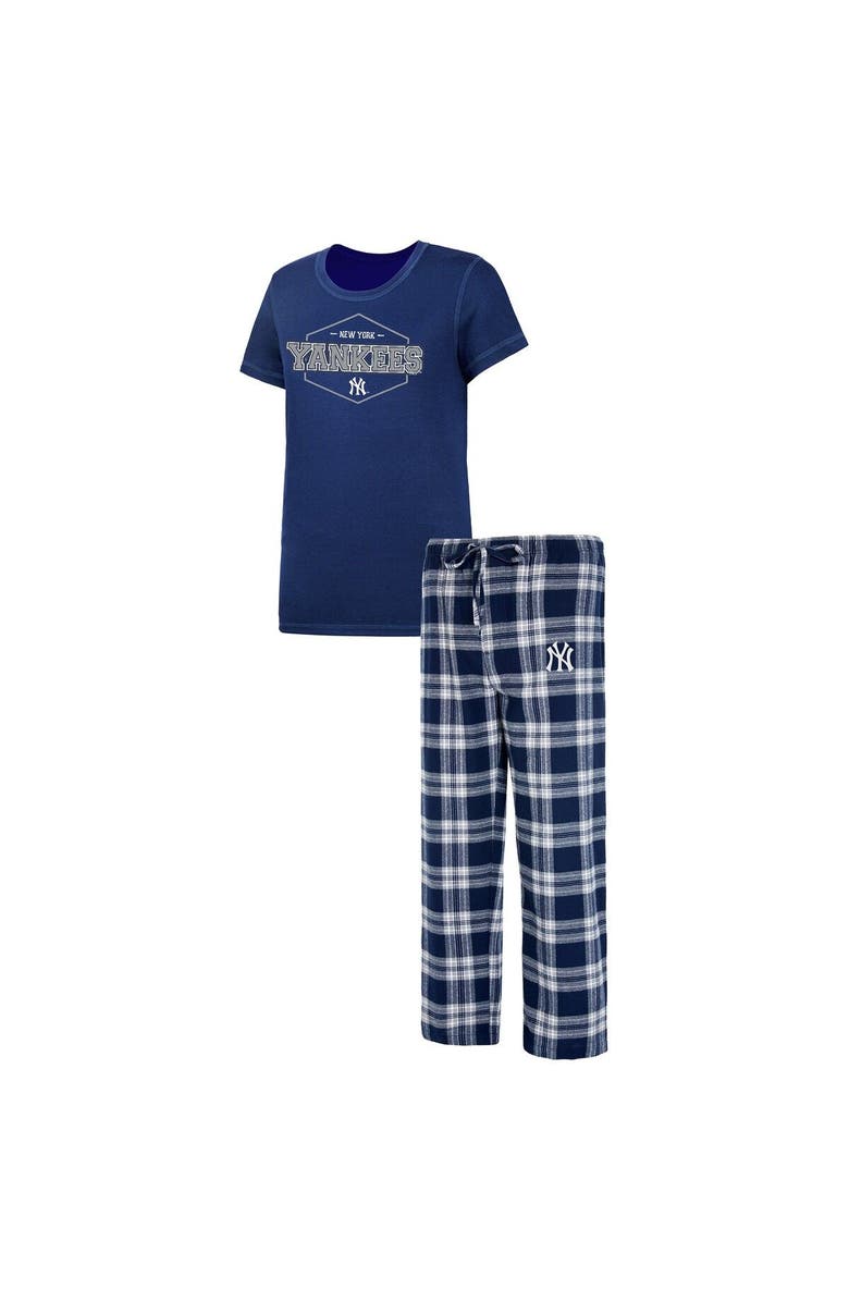 CONCEPTS SPORT Women's Concepts Sport Navy/Gray New York Yankees Plus Size Badge Sleep Set, Main, color, 