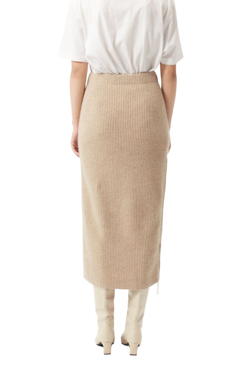 GOBI Mongolian Cashmere Cashmere Skirt with Zip, Alternate, color, 