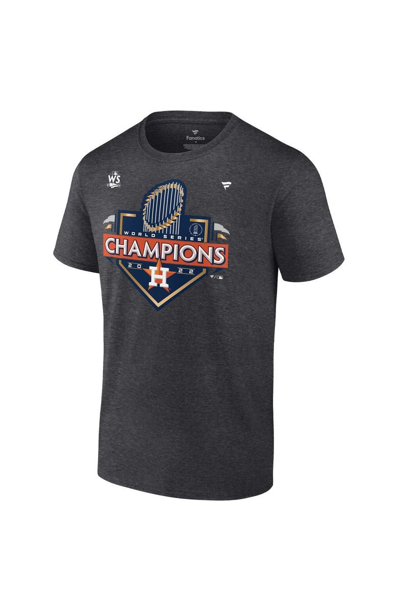 FANATICS Men's Fanatics Branded Heather Charcoal Houston Astros 2022 World Series Champions Locker Room T-Shirt, Alternate, color, 