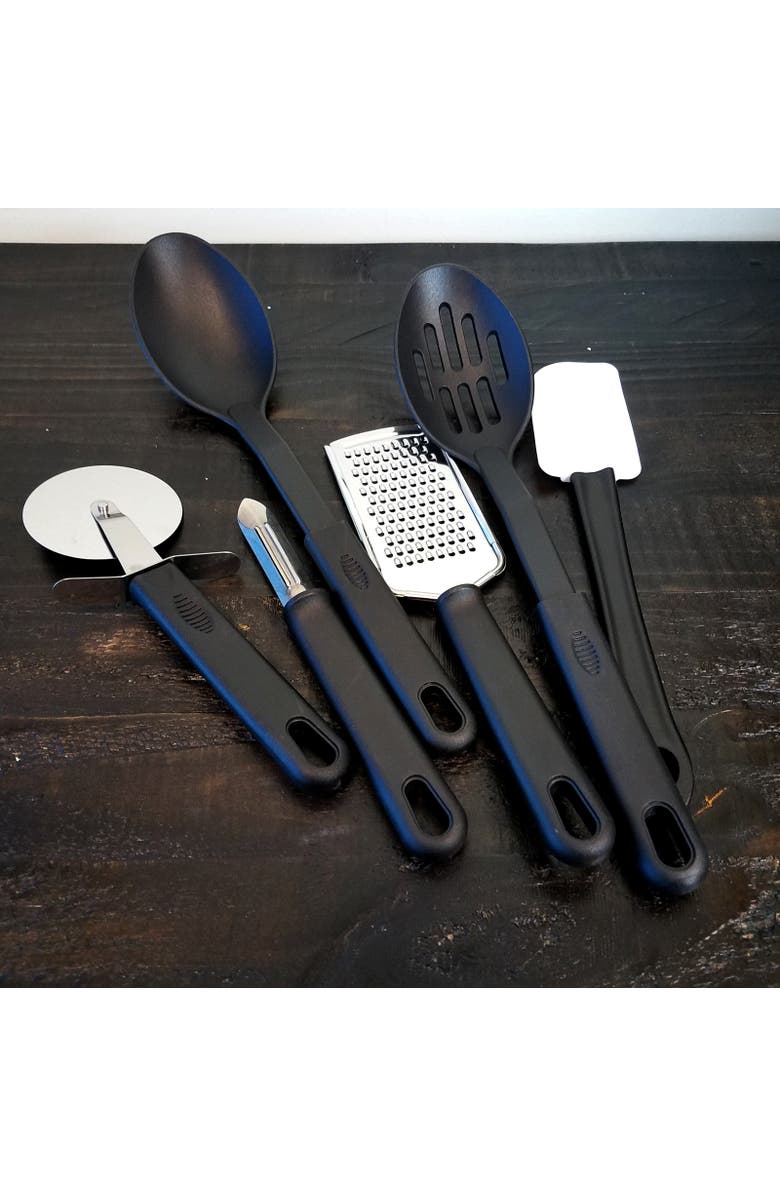 Gibson Home Total Kitchen 20-Piece Tool/Gadget Prep N' Serve Combo Set, Alternate, color, Black