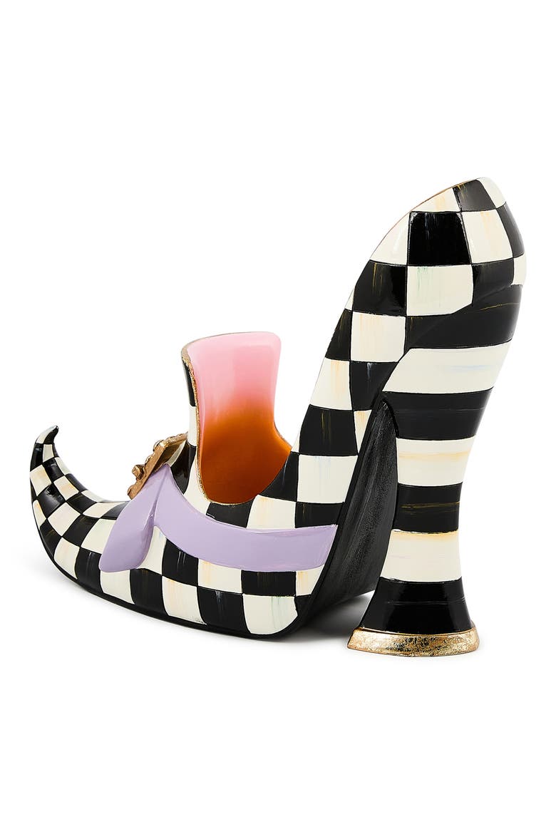 Trick or Treat Witch's Shoe Figurine, Alternate, color, BLACK