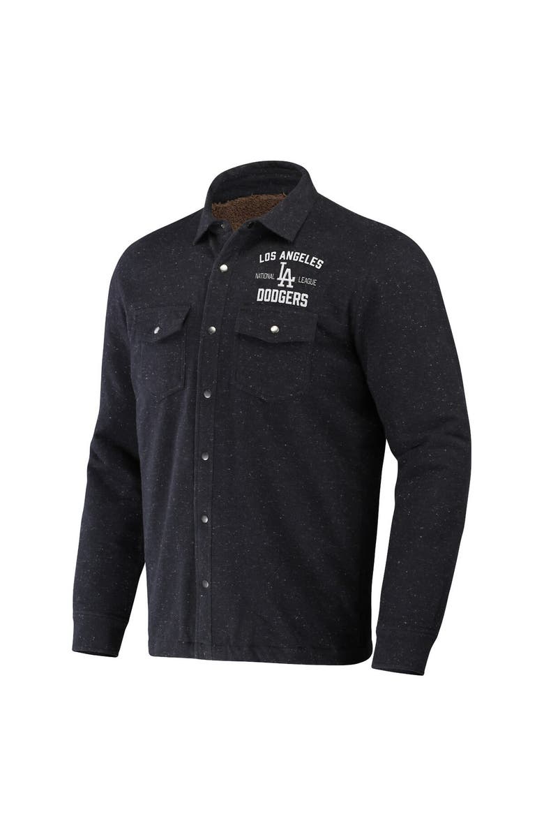 Darius Rucker Collection by Fanatics Men's Darius Rucker Collection by Fanatics Black Los Angeles Dodgers Ringstop Full-Snap Shacket, Alternate, color, 