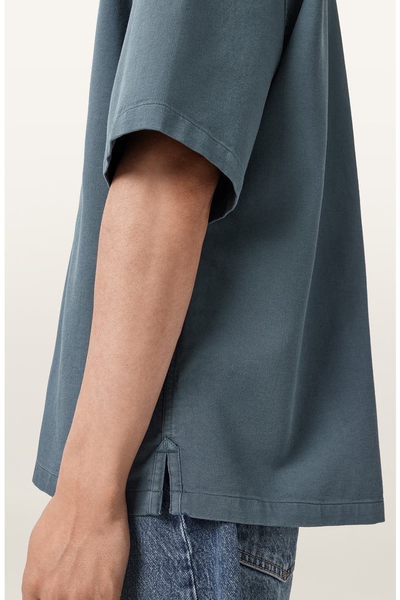 Torres Short Sleeve Button Up Shirt, Alternate, color, LUNAR BLUE