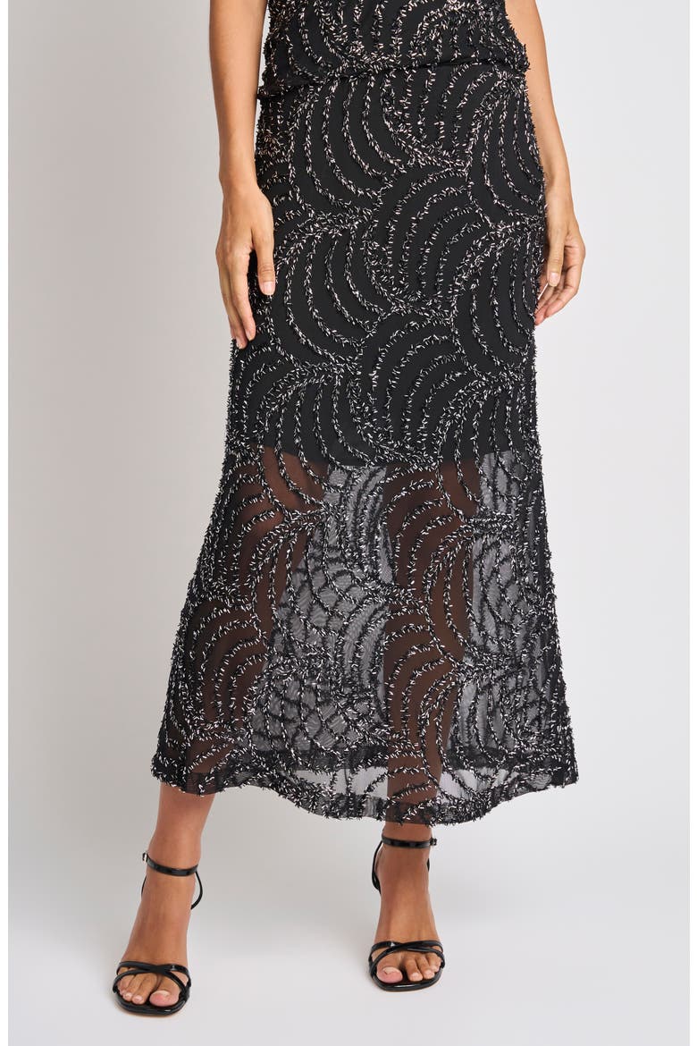 Beaded Maxi Skirt, Main, color, RICH BLACK 060
