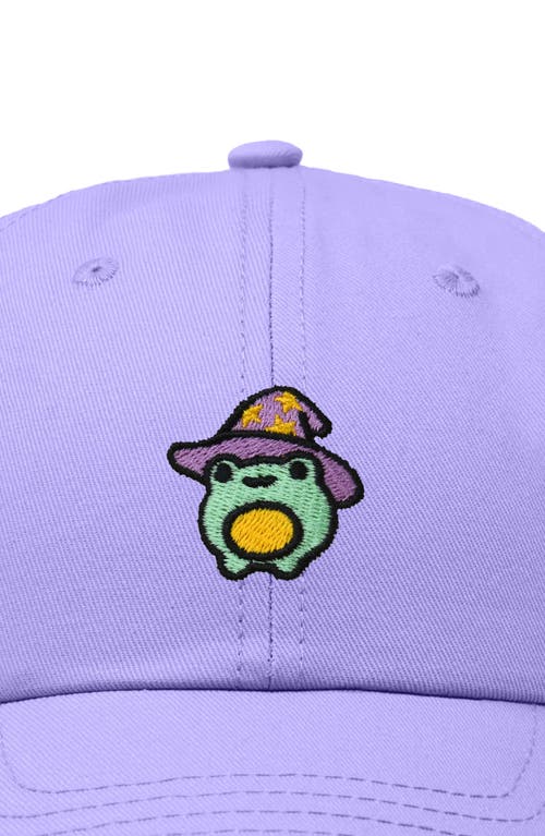 Shop Dalix Sorcerer Frog Embroidered Dad Hat In Lavender