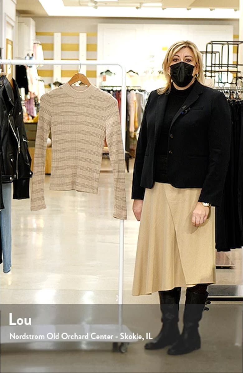 Variegated Rib Stripe Mock Neck Sweater, sales video thumbnail