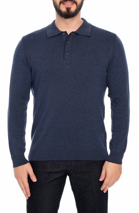 Long Sleeve Cotton Polo