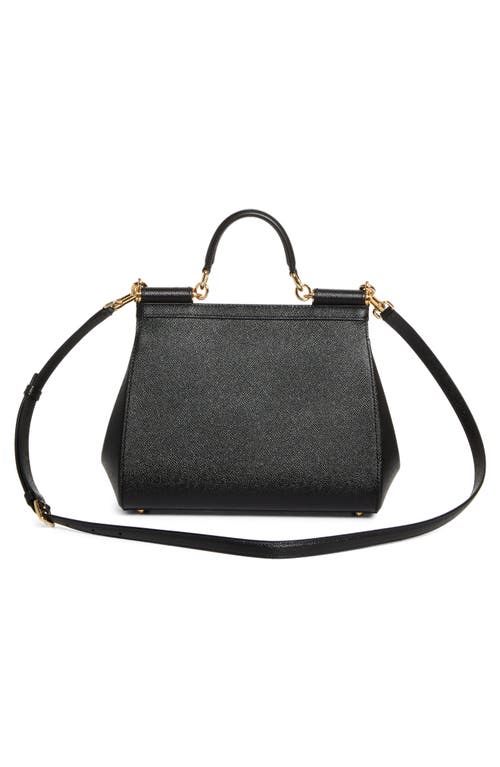 Dolce & Gabbana Dolce&gabbana Sicily Leather Top Handle Bag In 80999 Nero