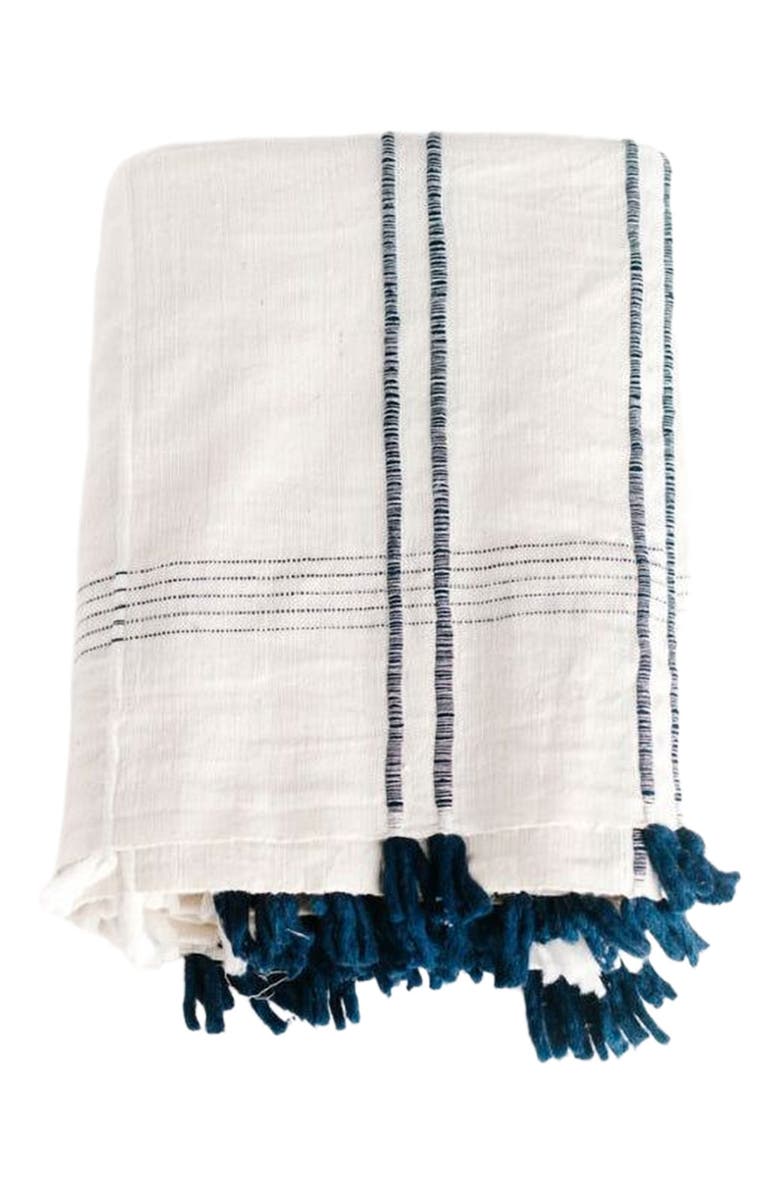 Creative Women Ribbons Cotton Tablecloth, Main, color, Navy