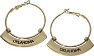 EMERSON STREET Oklahoma Sooners Weller Gold Hoop Earrings