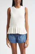 Veronica Beard Nemyah Peplum Tank Sweater