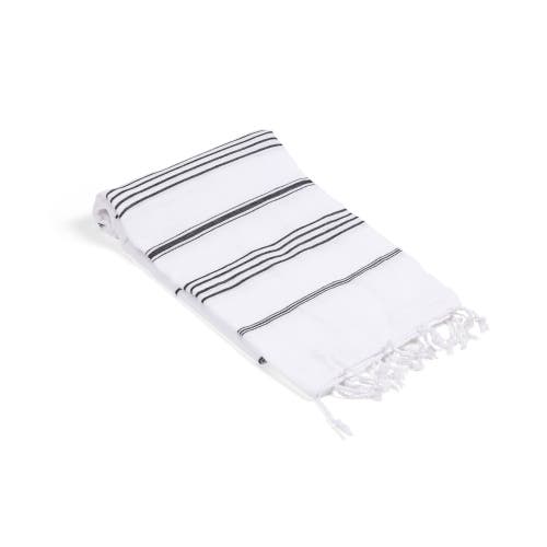 Olive And Linen Olive & Linen Datca Turkish Hand / Kitchen Towel In Black