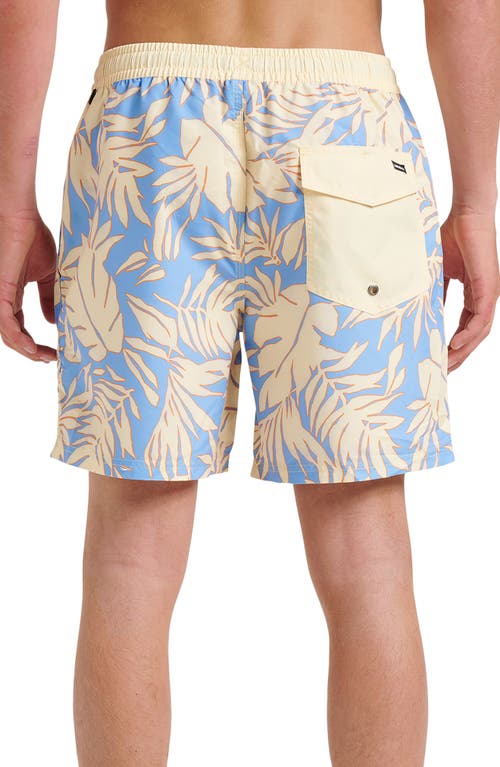 Quiksilver Everyday 17" Trippin' Palm Water Repellent Swim Trunks In Yellow