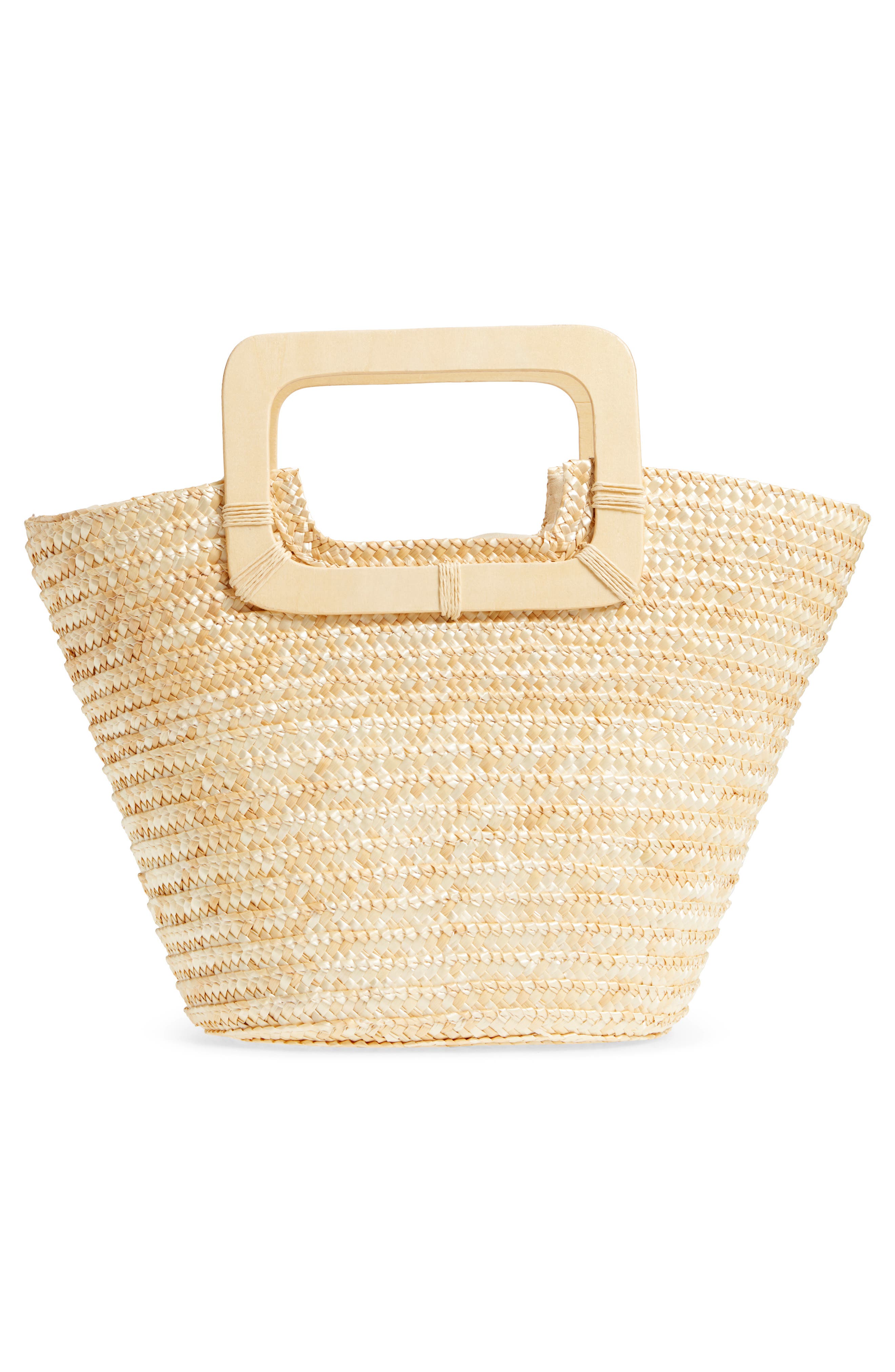 BP. Straw Ring Handle Basket Tote, Alternate, color, 