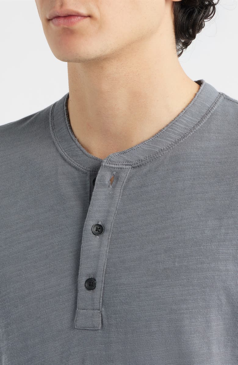 rag & bone Classic Short Sleeve Henley, Alternate, color, Slate Grey