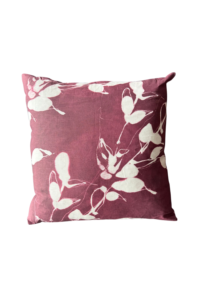 Porto Print in Aubergine Pillow, Main, color, Aubergine