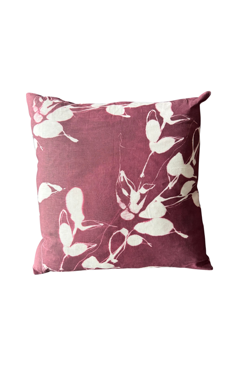 Goldie Home Porto Print in Aubergine Pillow, Main, color, Aubergine