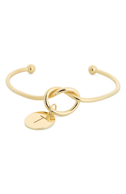 Love Knot Initial Bracelet