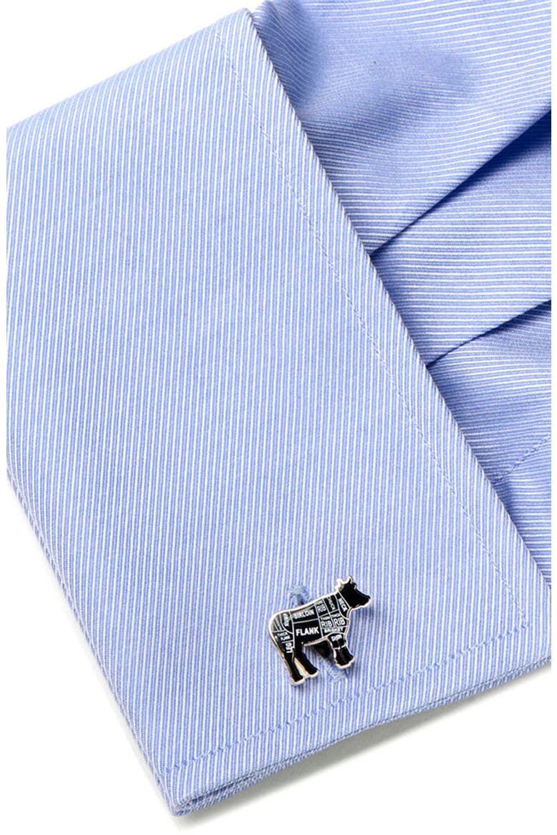 Butcher Cuts Cuff Links, Alternate, color, BEEF