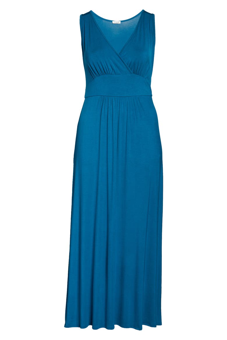 Surplice Maxi Dress, Alternate, color, TEAL