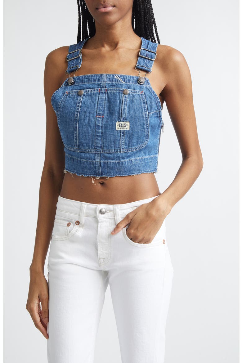 Overall Bib, Main, color, NOISE BLUE