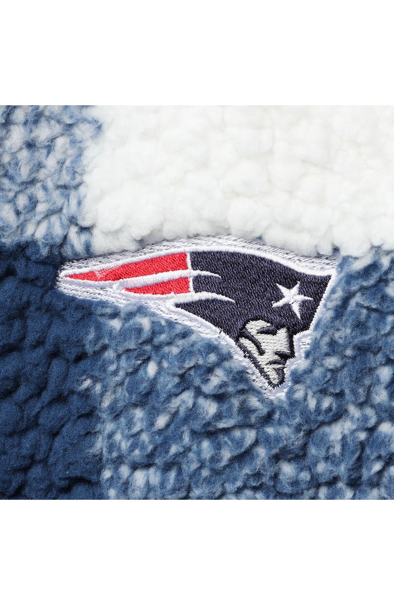 G-III 4HER BY CARL BANKS Women's G-III 4Her by Carl Banks Navy New England Patriots Sherpa Plaid Quarter-Zip Jacket, Alternate, color, 