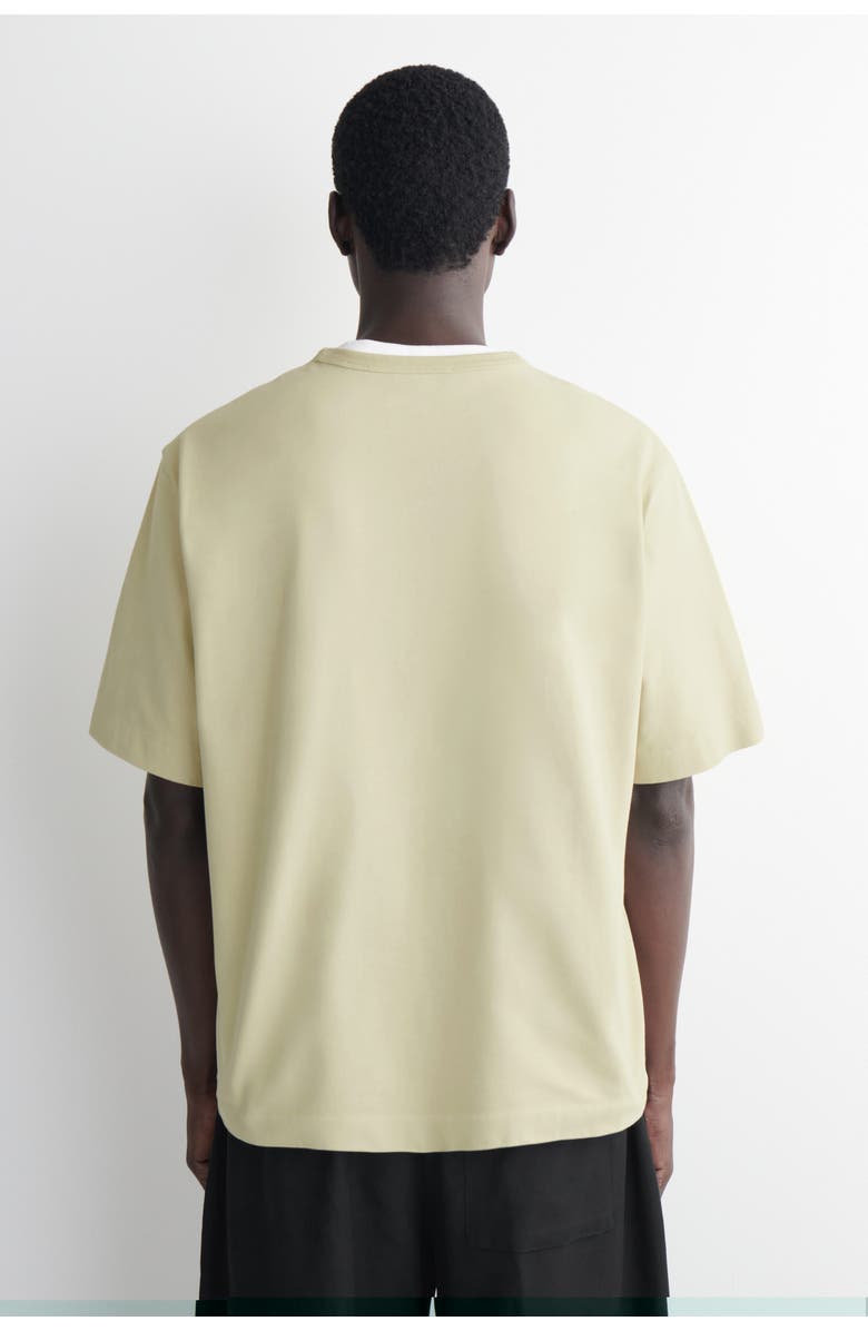 COS Relaxed Garment-washed Cotton T-shirt, Alternate, color, Washed Green