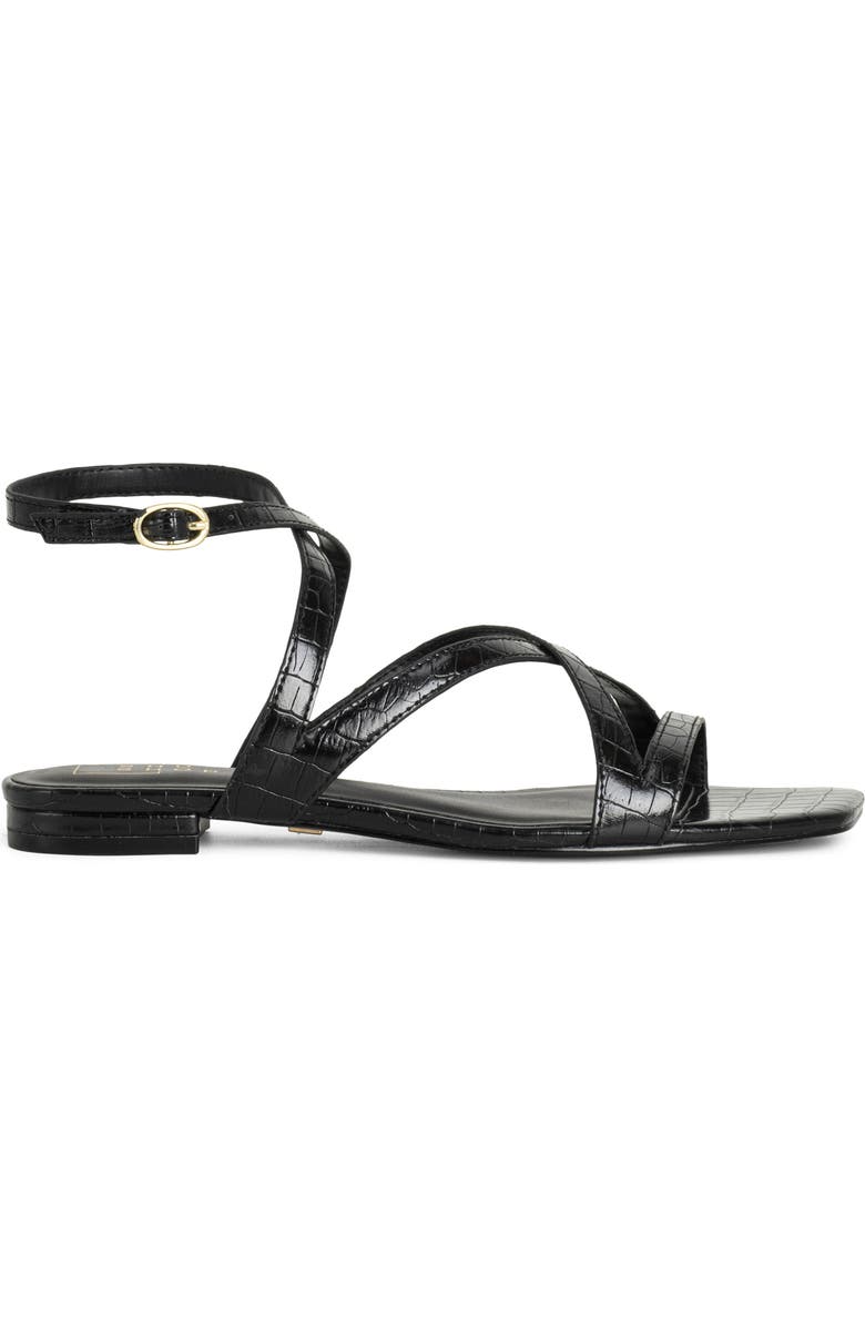 SHUSHOP Cecilia Ankle Strap Sandal, Alternate, color, Black Croco