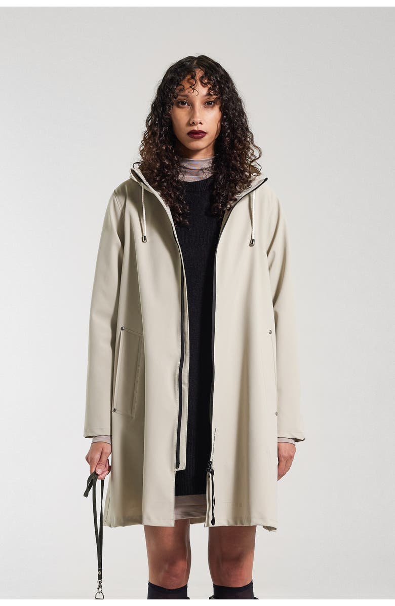 Stutterheim Mosebacke Lightweight Zip Matte Raincoat, Main, color, Pelican