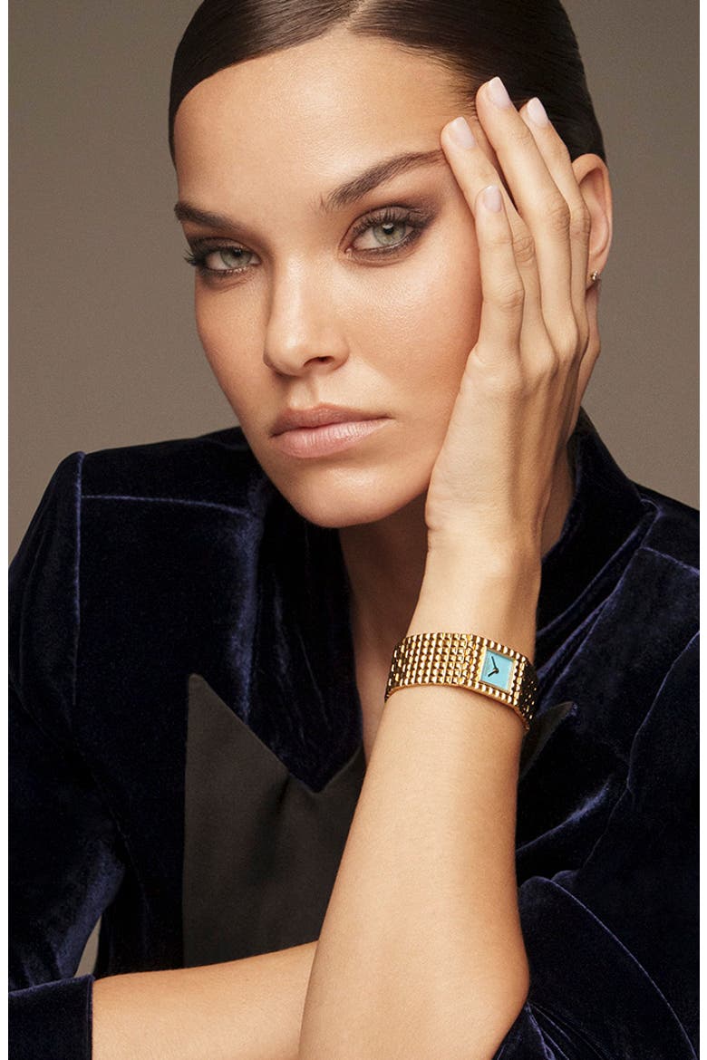 Classics Manchette Bracelet Watch, 25.7mm x 20mm, Alternate, color, GOLD-TONE