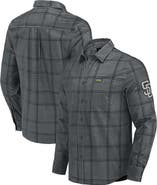 Darius Rucker Collection by Fanatics Men's Darius Rucker Collection by Fanatics Gray San Diego Padres Thin Wale Corduroy Plaid Button Up Shirt