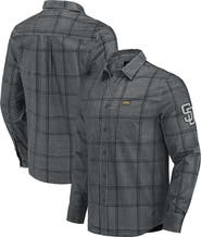 Darius Rucker Collection by Fanatics Men's Darius Rucker Collection by Fanatics Gray San Diego Padres Thin Wale Corduroy Plaid Button Up Shirt