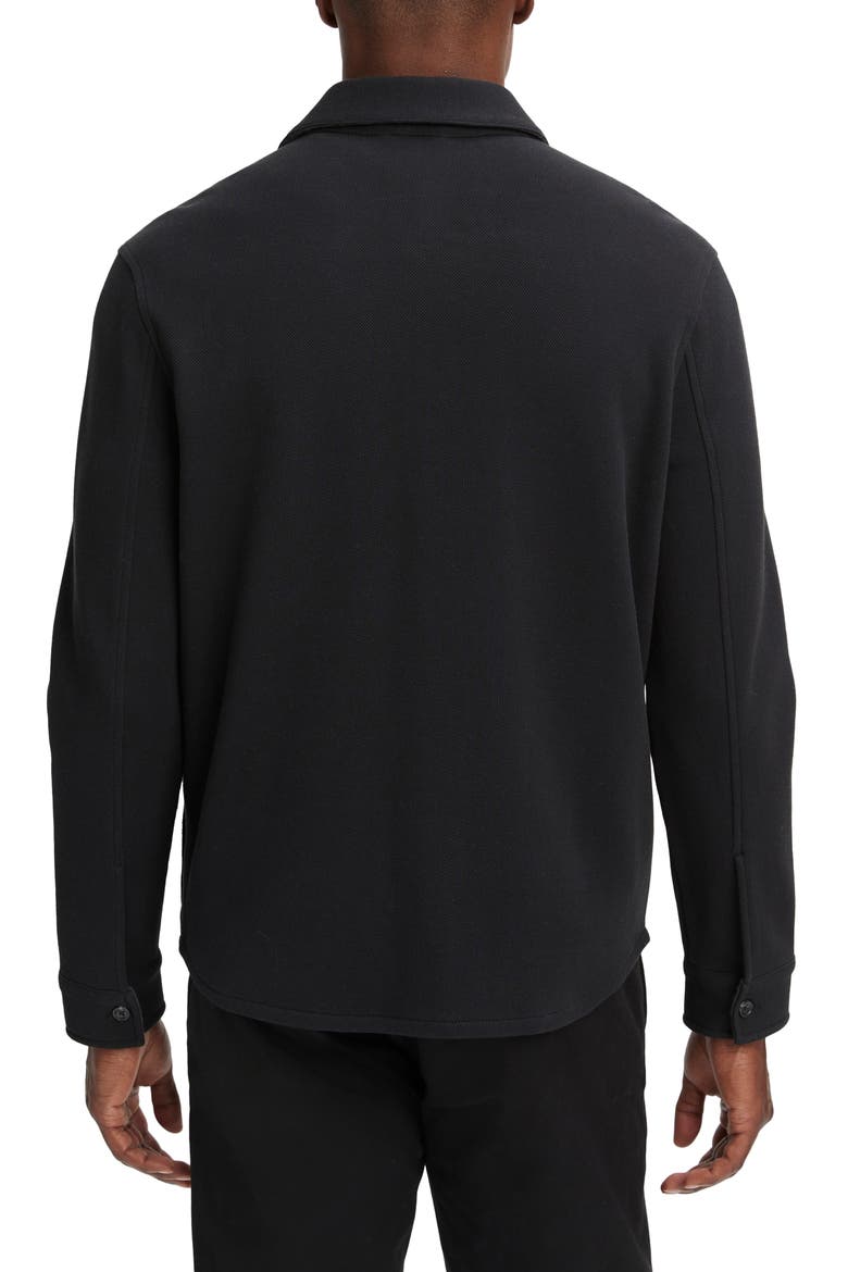 Cotton Blend Shirt Jacket, Alternate, color, BLACK/MED H GREY