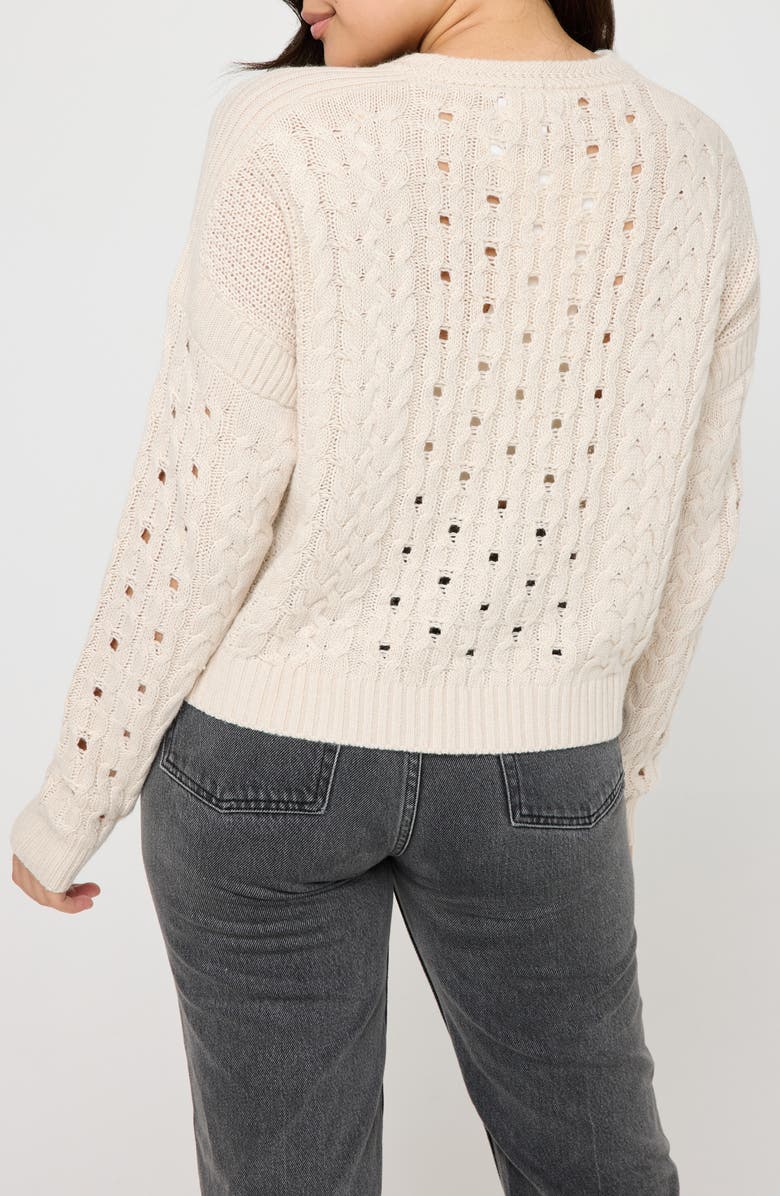 Spiritual Gangster Gemma Cable Knit Sweater, Alternate, color, 