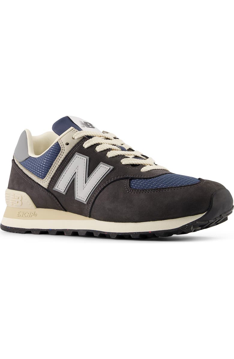 New Balance Gender Inclusive 574 Sneaker, Main, color, Black Cement/ Slate Grey