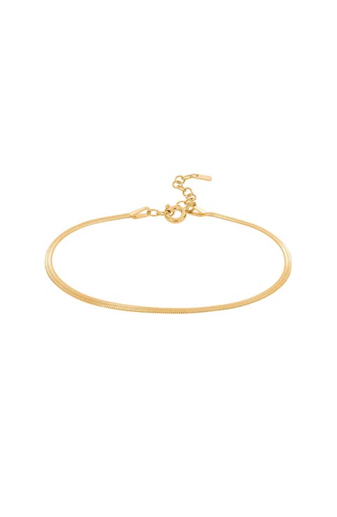 Sterling Silver 18k Gold Plated Caroline Chain Bracelet