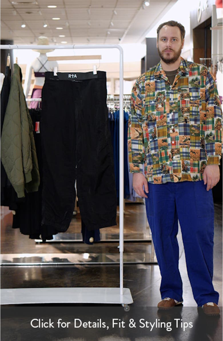 Nixon Placed Paisley Print Nylon Joggers, sales video thumbnail