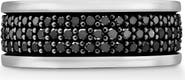 David Yurman Streamline® Pavé Three Row Band in Sterling Silver with Black Diamonds