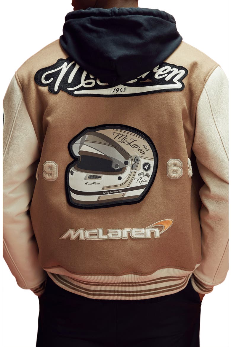 x McLaren Formula 1 Team Collection Wool Blend Bomber Jacket, Alternate, color, CAMEL