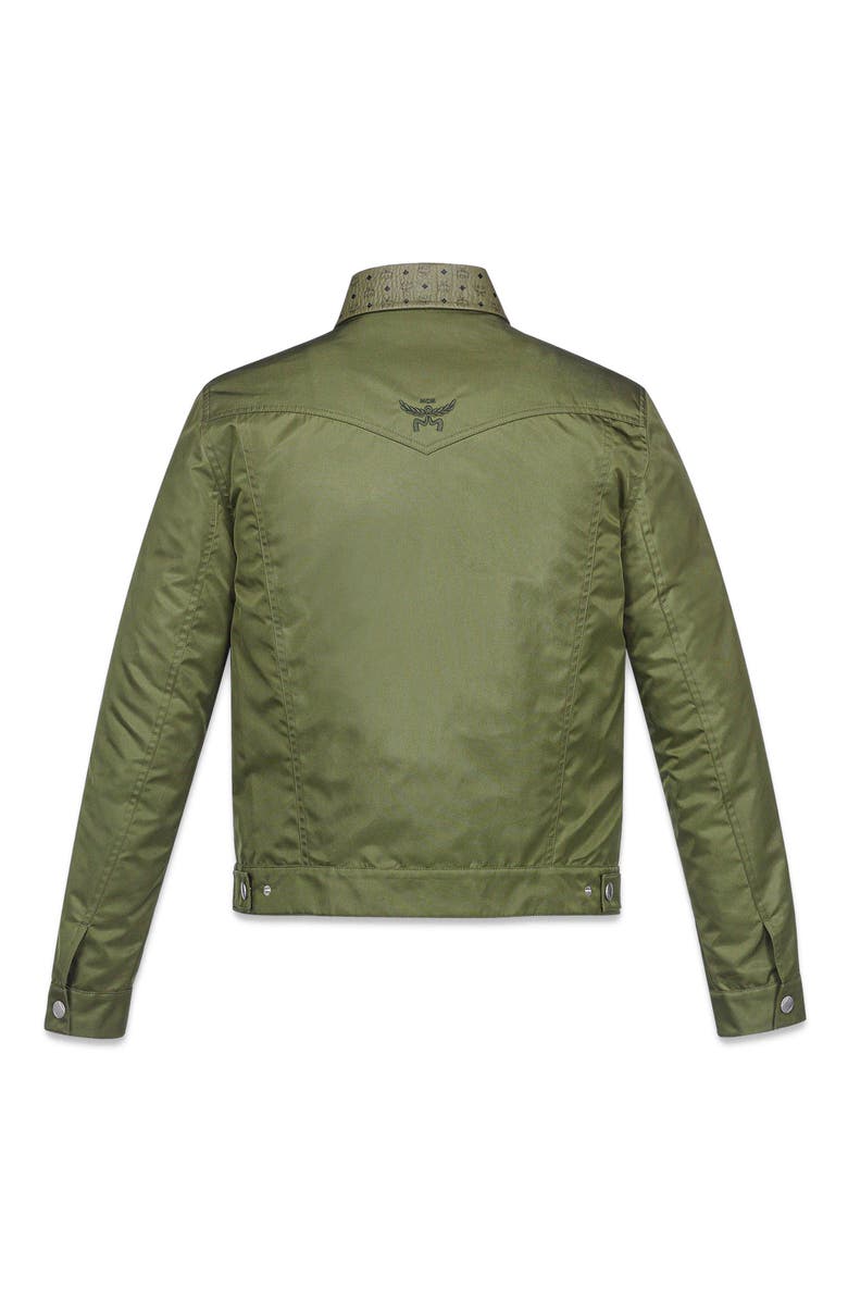 MCM Jacket in ECONYL<sup>®</sup> and Monogram Print Leather, Alternate, color, 