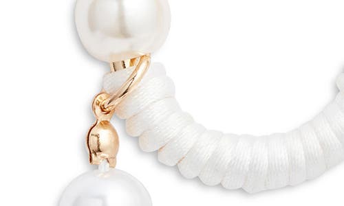 Chelsea28 Beaded Faux Pearl Carabiner Bag Charm In Gold