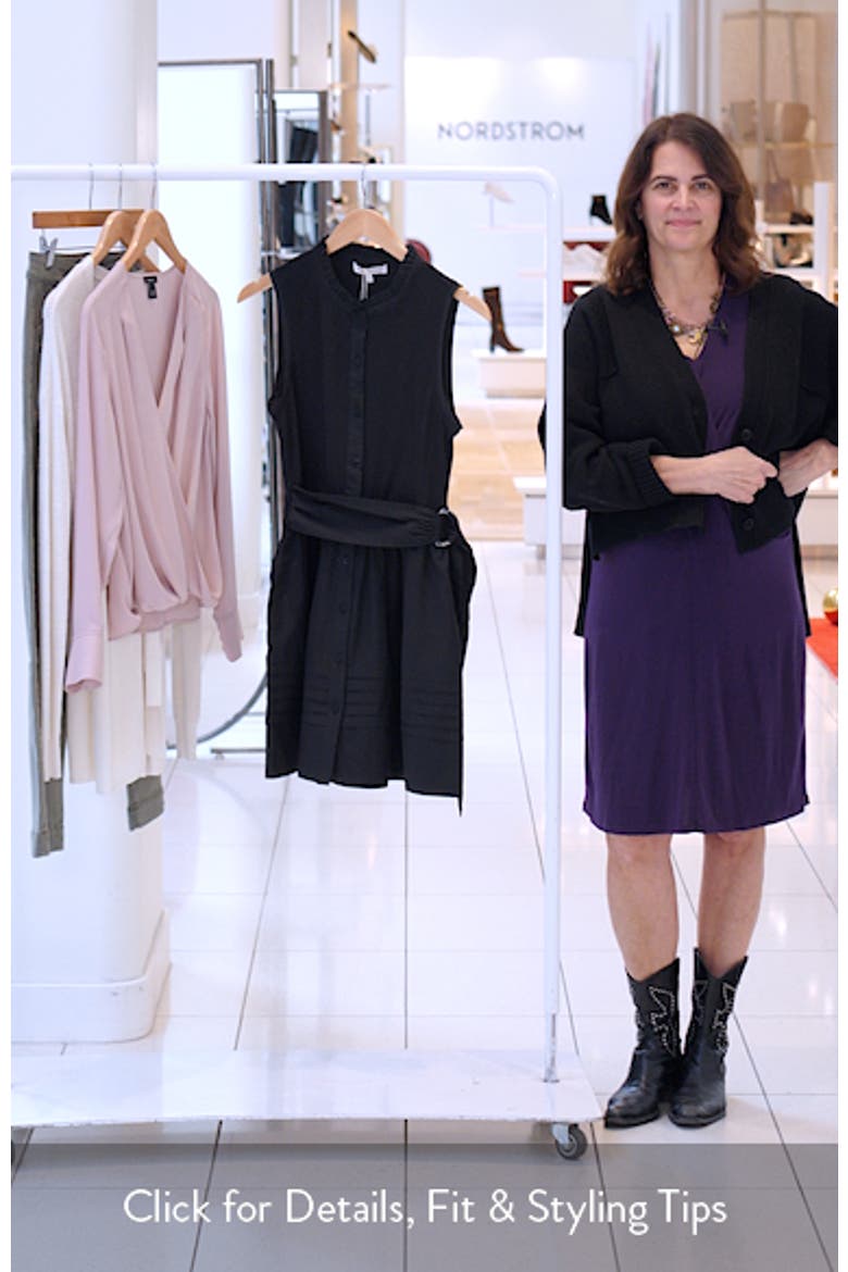 Orla Belted Sleeveless Mixed Media Minidress video