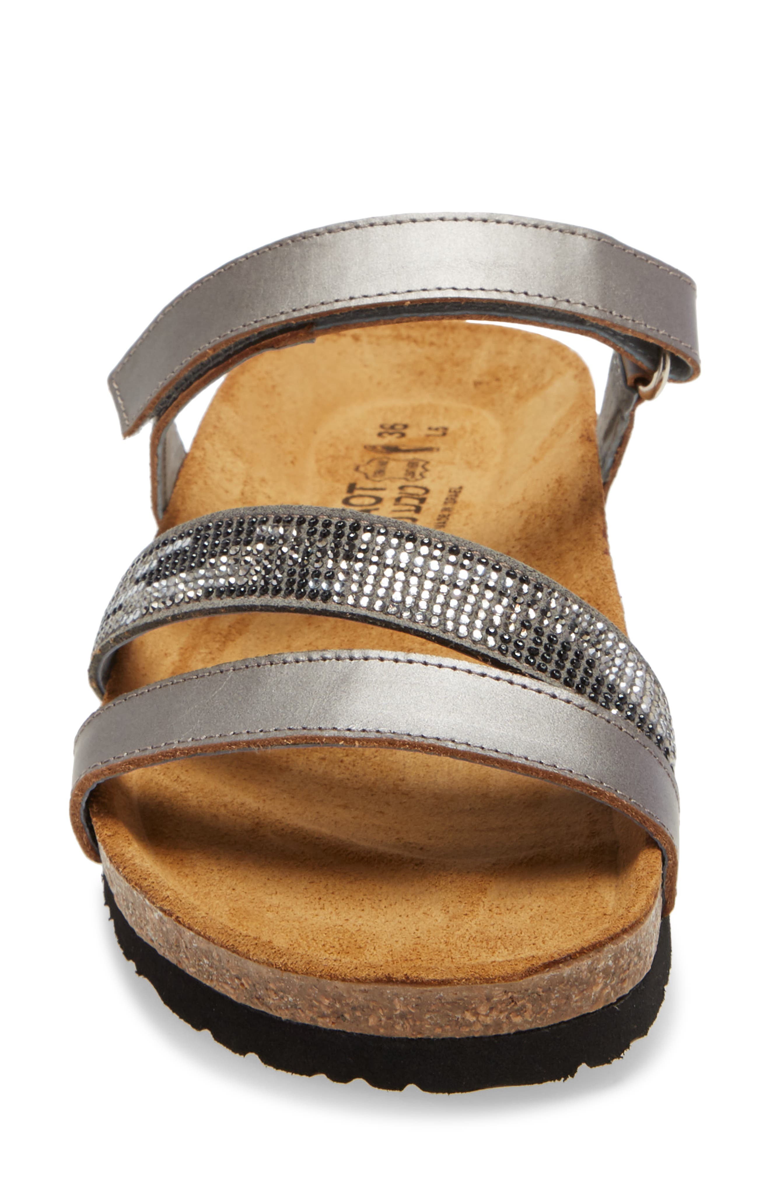 Naot Columbus Slide Sandal, Alternate, color, Mirror/ Grey Leather