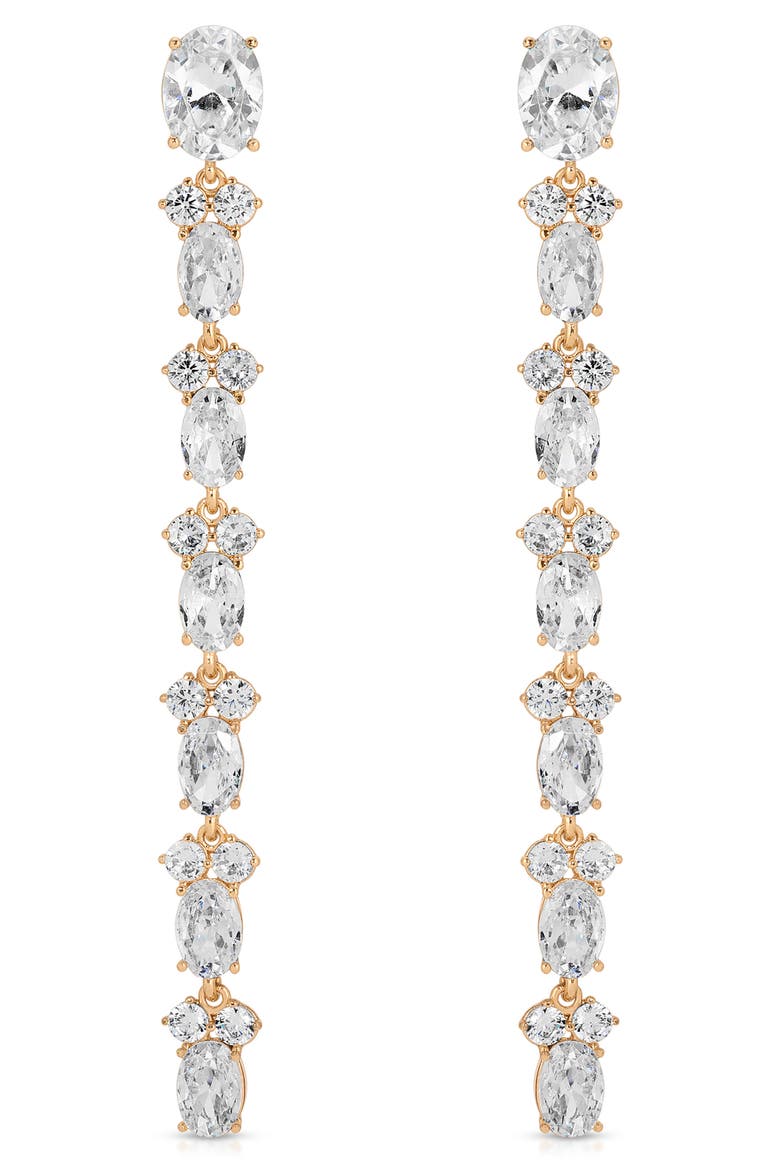 Dainty Marquise Sweet Linear Earrings, Main, color, GOLD