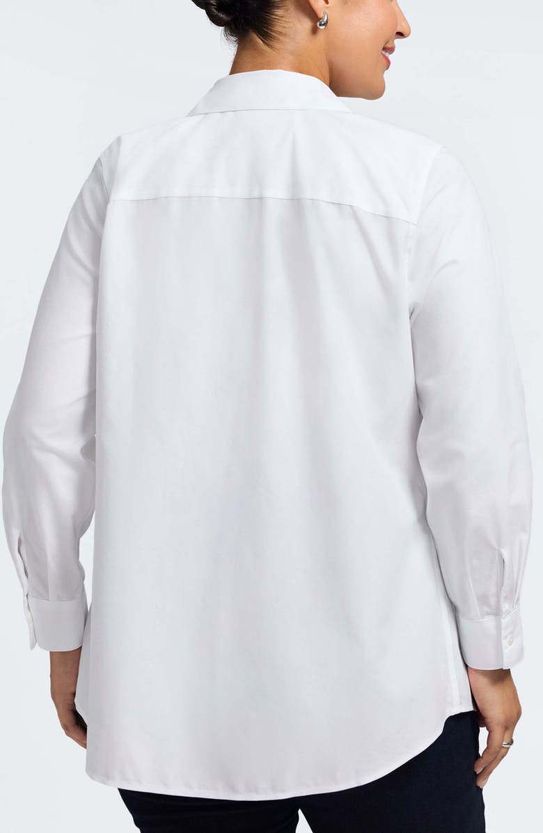 Foxcroft Cici Non-Iron Tunic Blouse, Alternate, color, White