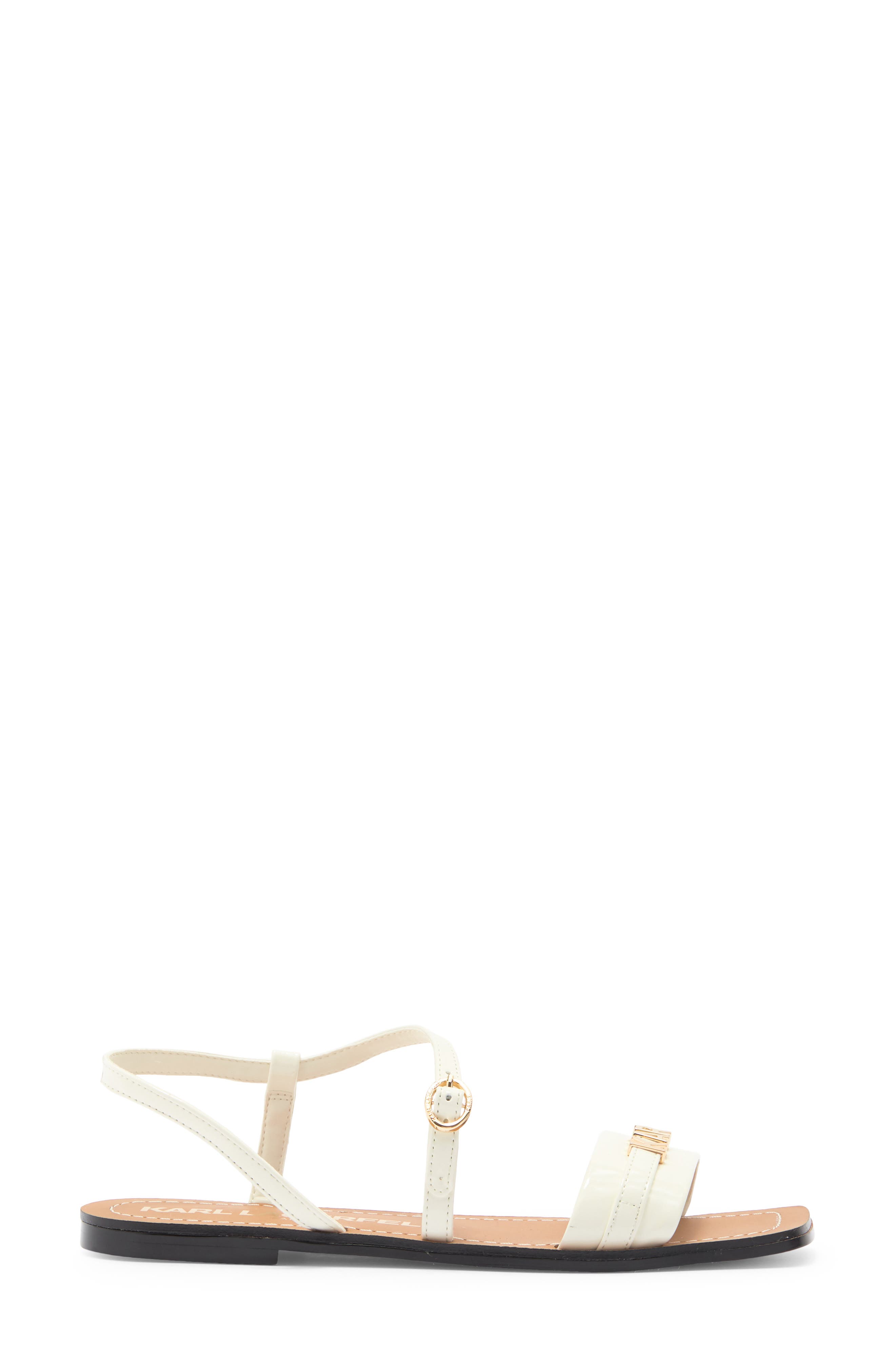 Miram Flat Strappy Sandal, Alternate, color, CREAM